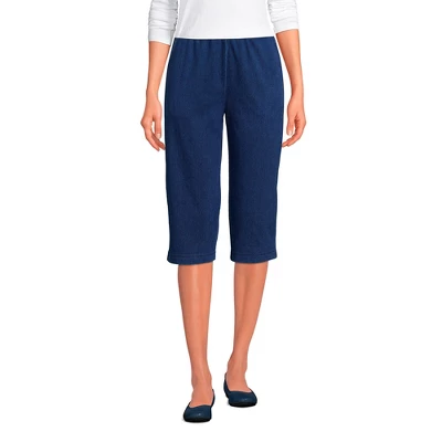 Lands' End Women's Sport Knit High Rise Elastic Waist Pull On Capri Pants 13 Lands' End Women's Sport Knit High Rise Elastic Waist Pull On Capri Pants - Image 11
