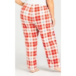 Women's Plus Size Check Fleece Sleep Pant - Red Check | AVENUE -Women Store GUEST d3e06c34 e800 4efb 8af6 7e7d3acc1dbe