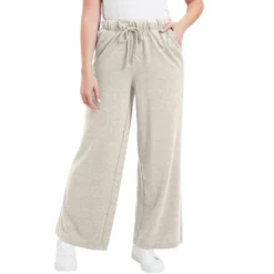 June + Vie By Roaman's Women’s Plus Size French Terry Wide-Leg Pant -Women Store GUEST d3f33e1a 1b07 4bc2 abcc 91c18f8f9a18