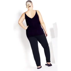 Women's Plus Size Supima® Active Pant Black - Average | AVENUE