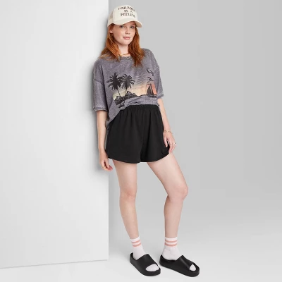 Women's Ascot + Hart Graphic Pull-On Shorts - Black 5 Women's Ascot + Hart Graphic Pull-On Shorts - Black - Image 3