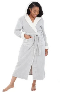Women's Warm Winter Robe, Plush Fleece Full Length Long Hooded Bathrobe 21 Women's Warm Winter Robe, Plush Fleece Full Length Long Hooded Bathrobe -Women Store GUEST d740cac5 9d30 4c5d 855f 734a36678541