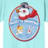 Frosty The Snowman Oval Art With Characters And Title Logo Women's Celadon Graphic Tee -Women Store GUEST d78ae139 1880 4bed 83d0 78d981cc3472