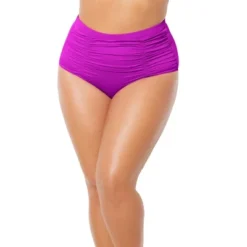 Swimsuits For All Women’s Plus Size Shirred High Waist Swim Brief -Women Store GUEST d7d58509 a7b1 4aa0 bb68 1eeb3c5fd05b