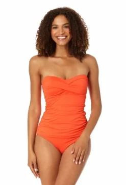 Anne Cole - Women's Twist Front Bandeaukini Swim Top -Women Store GUEST d88abc64 3392 4616 9f4c f3232b936b8b