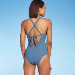 Women's Wide Ribbed Center Ring Medium Coverage One Piece Swimsuit - Kona Sol™