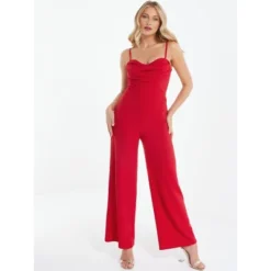 QUIZ Womens Cowl Neck Palazzo Jumpsuit -Women Store GUEST df1df55c 9f21 42e7 a969 259076528c72
