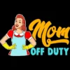Junior's Design By Humans Mom Off Duty Cartoon By Savariya T-Shirt -Women Store GUEST dff3b4a1 bd45 4ac5 823b 126a25c1f0bf