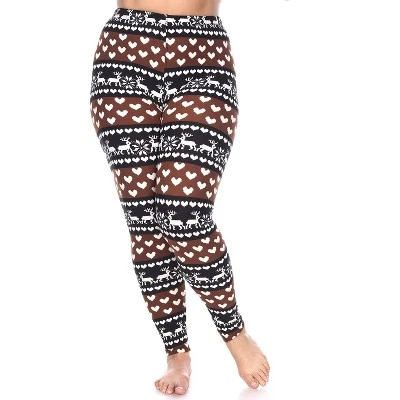 Women's Plus Size Printed Leggings - One Size Fits Most Plus - White Mark 7 Women's Plus Size Printed Leggings - One Size Fits Most Plus - White Mark - Image 5