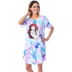 Disney Princess Women's Little Mermaid Ariel Tie Dye Nightgown Sleep Shirt -Women Store GUEST e0a410db a44d 4930 9143 23a503e60b37