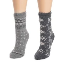MUK LUKS Women's 2 Pack Novelty Socks -Women Store GUEST e11c8515 4632 47b7 a6be 2d99d383111b