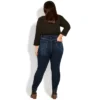 Women's Plus Size Serendipity Zip Jean - Dark Wash | EVANS
