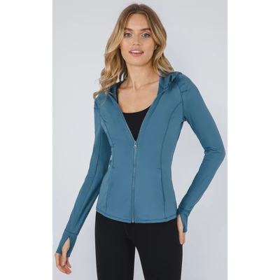 Yogalicious - Women's Slim Fit Hooded Track Jacket 13 Yogalicious - Women's Slim Fit Hooded Track Jacket - Image 11