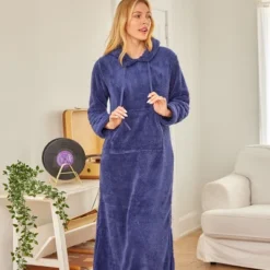 Women's Soft Plush Sweatshirt Robe, Long Hooded Fleece Loungewear -Women Store GUEST e463bc80 2eb1 4a58 974b 99f7d666492e
