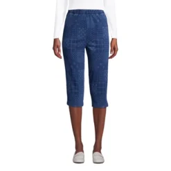 Lands' End Women's Sport Knit High Rise Elastic Waist Pull On Capri Pants 33 Lands' End Women's Sport Knit High Rise Elastic Waist Pull On Capri Pants -Women Store GUEST e4896aa3 ec20 4b39 be32 a2378dcb0caa