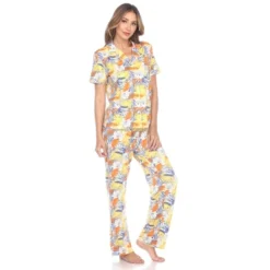 Women's Tropical Print Pajama Set - White Mark 9 Women's Tropical Print Pajama Set - White Mark -Women Store GUEST e4ba7bfa c49a 4060 8511 2454428eae02