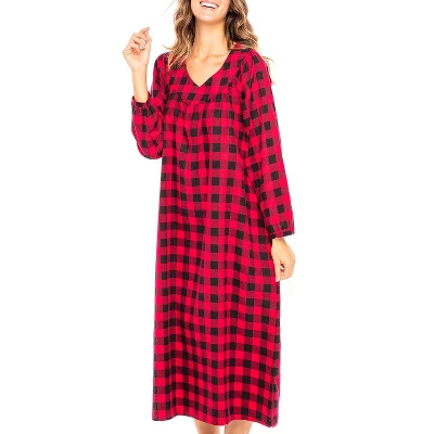 Women's Cotton Flannel Nightgown, Long Soft Sleep Dress 7 Women's Cotton Flannel Nightgown, Long Soft Sleep Dress - Image 5