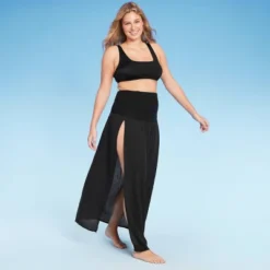 Women's Smocked High Slit Convertible Cover Up Dress - Wild Fable™ -Women Store GUEST e587a15d c9c8 4c0f 8b54 111aae090562