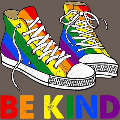Design By Humans Be Kind Sneakers LGBTQIA PrideBy Legato Tendo Racerback Tank Top 3 Design By Humans Be Kind Sneakers LGBTQIA PrideBy Legato Tendo Racerback Tank Top