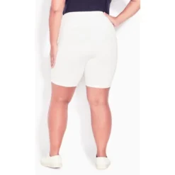 Women's Plus Size Supima® Bike Short - White | AVENUE