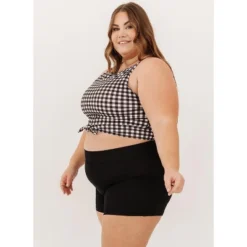 Lime Ricki Women's Black High-Waist Boy Short -Women Store GUEST e7070817 10a8 4c83 a55b 2a9e94e92166