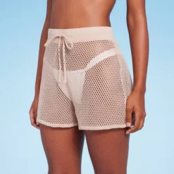 Women's Pull-On Crochet Cover Up Shorts - Shade & Shore™ Light Brown -Women Store GUEST e72fd614 ff82 4b50 af94 b0520e3f46c3