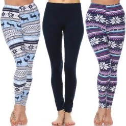 Women's Pack Of 3 Leggings - One Size Fits Most - White Mark -Women Store GUEST e8750d04 084f 4c99 9b3f 9362e61efd72