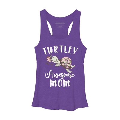 Women's Design By Humans Turtley Awesome Mom Turtle With Flower By Animalshop Racerback Tank Top 8 Women's Design By Humans Turtley Awesome Mom Turtle With Flower By Animalshop Racerback Tank Top - Image 6