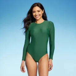 Women's Long Sleeve One Piece Swimsuit - Kona Sol™ Green -Women Store GUEST e9650f3f b2b2 4644 b731 62ea2a7967b9
