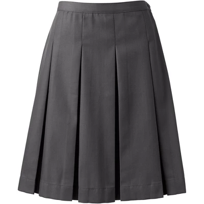 Lands' End Lands' End School Uniform Women's Poly-Cotton Box Pleat Skirt Top Of Knee 6 Lands' End Lands' End School Uniform Women's Poly-Cotton Box Pleat Skirt Top Of Knee - Image 4
