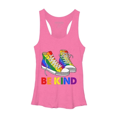 Design By Humans Be Kind Sneakers LGBTQIA PrideBy Legato Tendo Racerback Tank Top 7 Design By Humans Be Kind Sneakers LGBTQIA PrideBy Legato Tendo Racerback Tank Top - Image 5