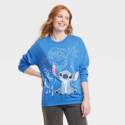 Women's Stitch Cozy Graphic Sweatshirt - Blue 5 Women's Stitch Cozy Graphic Sweatshirt - Blue - Image 3