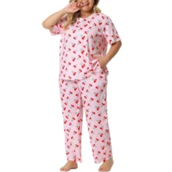 Agnes Orinda Women's Plus Size Short Sleeve Cherry Print Elastic Soft Pockets Pajama Set 2 Pcs 11 Agnes Orinda Women's Plus Size Short Sleeve Cherry Print Elastic Soft Pockets Pajama Set 2 Pcs -Women Store GUEST ea7c6c5c d22a 4ae0 b557 695326abc49d