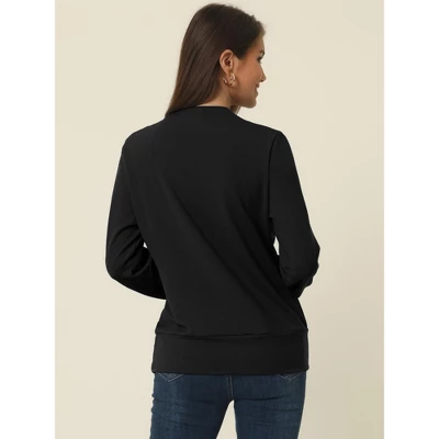 Seta T Women's Casual Fake Two-Piece Square Neck Long Sleeve Solid Color Knit Blouse 5 Seta T Women's Casual Fake Two-Piece Square Neck Long Sleeve Solid Color Knit Blouse - Image 3