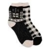 MUK LUKS Women's 2 Pair Pack Heat Retainer Crew Socks