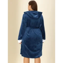 Agnes Orinda Women's Plus Size Nightgown Faux Fur Robe Fleece Hood Warm Plush Flannel Robe -Women Store GUEST eb873d4d 19bd 48b5 8dc3 4b9a895622a2