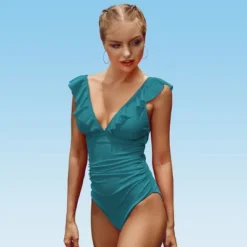 Women's Ruffled Lace Up One Piece Swimsuit -Cupshe 28 Women's Ruffled Lace Up One Piece Swimsuit -Cupshe -Women Store GUEST eba6137b fa17 48b9 aa88 fac00a1efc23