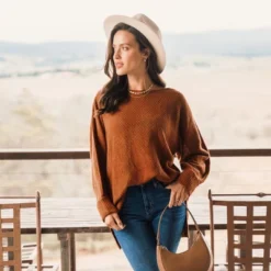 Women's Neutral Split Hem Relaxed Sweater - Cupshe -Women Store GUEST ec22a8c5 8a33 4d6d ba64 f855e964848b