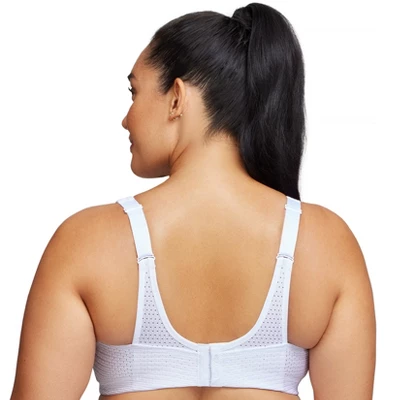 Glamorise Womens Custom Control Sports Wirefree Bra 1166 White 3 Glamorise Womens Custom Control Sports Wirefree Bra 1166 White