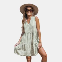 Women's Striped V-Neck Mini Dress - Cupshe 13 Women's Striped V-Neck Mini Dress - Cupshe -Women Store GUEST ee77d421 0462 48c1 ac3d 81ff480f2ac1