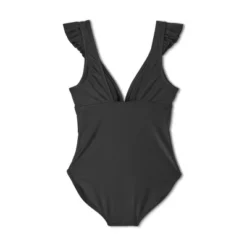 Women's Ruffle Shoulder Ruched Full Coverage One Piece Swimsuit - Kona Sol™ -Women Store GUEST efc902e8 830c 4e59 b8e3 9c7cb339b645