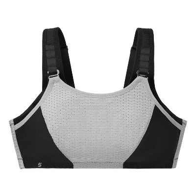 Glamorise Womens Custom Control Sports Wirefree Bra 1166 Black/Grey 5 Glamorise Womens Custom Control Sports Wirefree Bra 1166 Black/Grey - Image 3