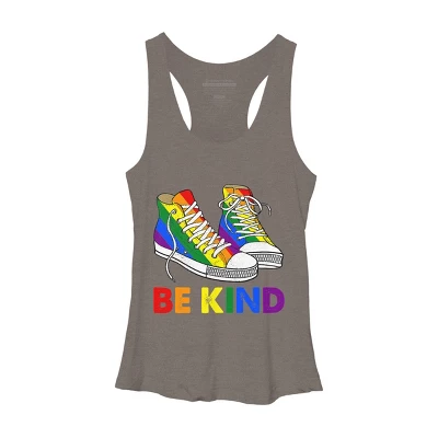 Design By Humans Be Kind Sneakers LGBTQIA PrideBy Legato Tendo Racerback Tank Top 4 Design By Humans Be Kind Sneakers LGBTQIA PrideBy Legato Tendo Racerback Tank Top - Image 2