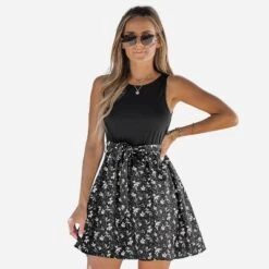 Women's Belted Floral Print Mini Dress - Cupshe 11 Women's Belted Floral Print Mini Dress - Cupshe -Women Store GUEST f19696b7 dcd7 4def b25b 03b553a44fc4