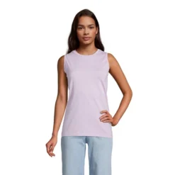 Lands' End Women's Supima Cotton Crew Neck Tank Top -Women Store GUEST f1beeaac 4d7b 4280 839e f0a4eccf8fcd