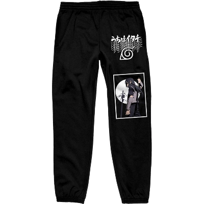 Naruto Shippuden Akatsuki Kanji Men's Black Graphic Jogger Pants 8 Naruto Shippuden Akatsuki Kanji Men's Black Graphic Jogger Pants - Image 6