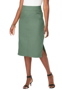 Jessica London Women’s Plus Size Comfort Waist Midi Skirt -Women Store GUEST f2a00308 6417 405c aa2e e846bf31ec9f