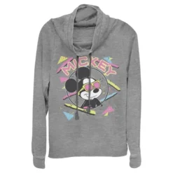 Junior's Mickey & Friends 90s Sunglasses Mickey Cowl Neck Sweatshirt 7 Junior's Mickey & Friends 90s Sunglasses Mickey Cowl Neck Sweatshirt -Women Store GUEST f2cf95fa fb26 44dd 8c2e eba63f32aa94
