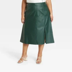 Women's Faux Leather A-Line Skirt - Ava & Viv™ -Women Store GUEST f5fc4a9f c2a4 403b bd31 b6b574eae1fd