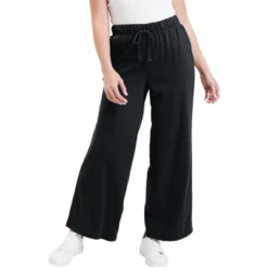 June + Vie By Roaman's Women’s Plus Size French Terry Wide-Leg Pant -Women Store GUEST f6a4073f 4111 45fa b9ff 4b6262551006